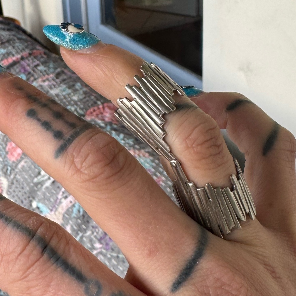 Unique Silver Statement Ring - image 1